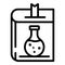 Chemistry textbook icon, outline style