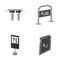 Chemistry, transportation and other monochrome icon in cartoon style.technology, maintenance icons in set collection.