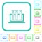 Chemistry vivid colored flat icons