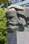 Chemnitz, Germany - June 11, 2023: Monument to Karl Marx, a German-born philosopher, economist and historian. The city of Chemnitz