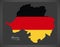 Chemnitz map with German national flag illustration
