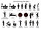 Chemotherapy side effects icons and pictograms.