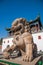 Chengde Mountain Resort in Putuo, Hebei Province by the Temple of the door of a pair of lions