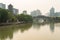 Chengdu Anshun bridge and Jinjiang river in daylight - China