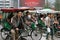 Chengdu, China: Pedicabs at Traffic Light