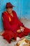 Chengdu, China: Seated Tibetan Monk