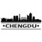 Chengdu city Icon Vector Art Design Skyline