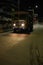 Chennai, India-May 01 2020: lorry driving in the streets at night