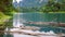 Cheo Lan Lake in Khao Sok, Suratani, Thailand.Rainy Clouds