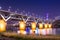 Cheongdam bridge or cheongdamdaegyo is han river bridge at night