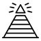 Cheops pyramid icon outline vector. Ancient cairo