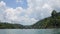 Cheow Lan Lake Houses View From Boat , Khao Sok National Park in southern Thailand. HD Slowmotion.