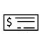 Cheque Deposit outline icon