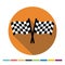 Chequered flags flat web icon