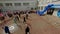 Cherepovets, Russia - May 22, 2023, Graduation Waltz Celebration in Schoolyard