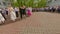 Cherepovets, Russia - May 22, 2023, School Courtyard Waltz on Graduation Day