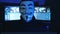 Cherkassy, Ukraine, January 04 2019: hacker anonymous in mask of guy fawkes showing you in dark room filled with