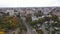 Cherkasy city in autumn in cloudy weather aerial view.