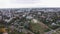 Cherkasy city in Ukraine in autumn cloudy day aerial panoramic view.