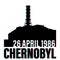 Chernobyl disaster vector illustration with date isolated