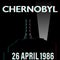 Chernobyl disaster vector illustration with date isolated