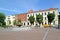 CHERNYAKHOVSK, RUSSIA. Fountain in Central Square. Kaliningrad region