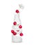 Cherries with a bottle made from milk splashes