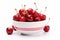 Cherries bowl. Generate Ai