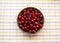 Cherries in a bowl on marble table