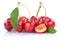 Cherries cherry fruits fruit isolated on white