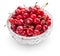 Cherries in crystal bowl