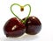 Cherries, heart shape