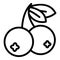 Cherries icon, outline style