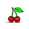 Cherries line icon