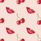 Cherries and lips pattern