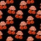 Cherries and lips seamless pattern. Sweets and yummies. Colorful wallpaper