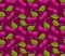Cherries painted vector seamless pattern.