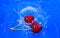 Cherries splashing