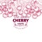 Cherry berry design template. Hand drawn vector fruit illustration. Engraved style vintage botanical background.