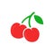 Cherry berry vector icon. Cherries illustration on white isolate