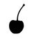 Cherry - black vector silhouette for pictogram or logo. Cherry with a handle - sign or icon.