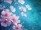 cherry blossom background with space for text, toned image