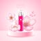 Cherry Blossom cream serum product vector illustration.