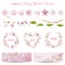 Cherry Blossom Spring Background and Design Elements