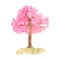 Cherry blossom tree pixel art vector, isolated natural sakura