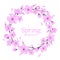 Cherry Blossoms Flowers Wreath