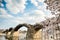 Cherry-blossoms and Kintai bridge, Iwakuni, Yamaguchi, Japan