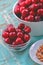 Cherry Bowl on Rustic Table