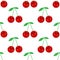 Cherry cartoon seamless childlike pattern