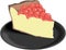 Cherry Cheesecake Vector Illustration